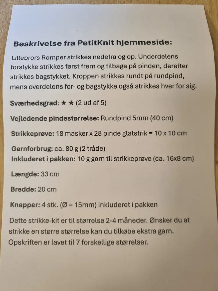 Strikkekit-lillebrors romper - Billede 5