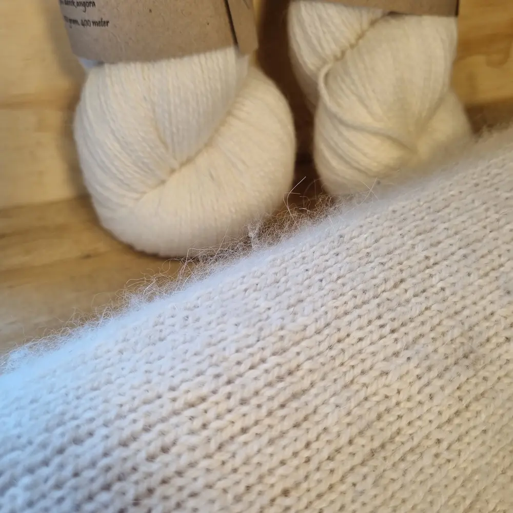 Angora-merinould hvid - Billede 4