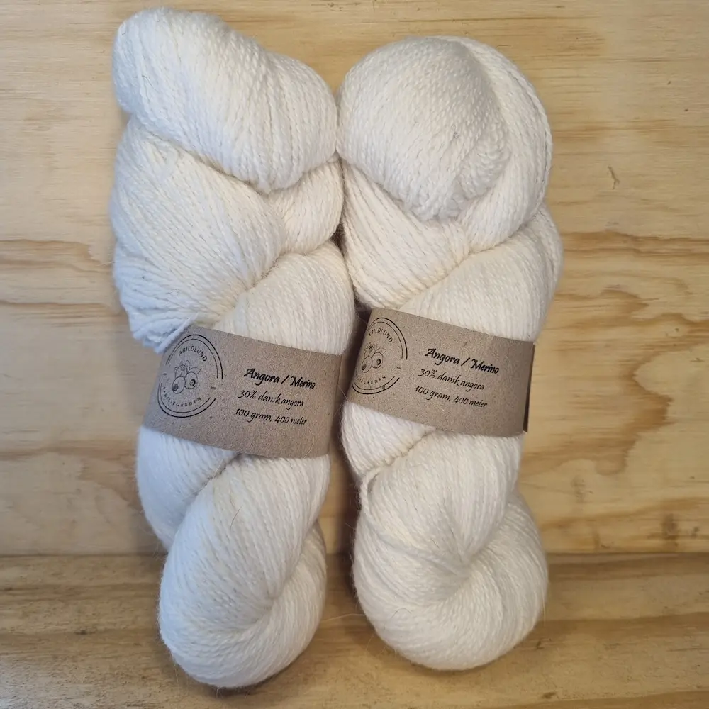 Angora-merinould hvid